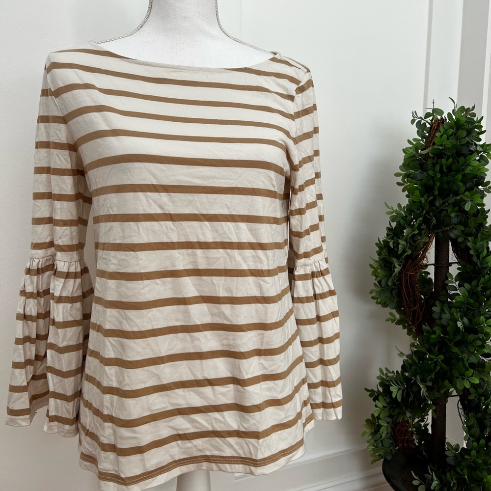 Banana Republic striped flair sleeve blouse - Picture 1 of 4